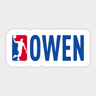 Owen NBA Basketball Custom Player Your Name T-Shirt Sticker